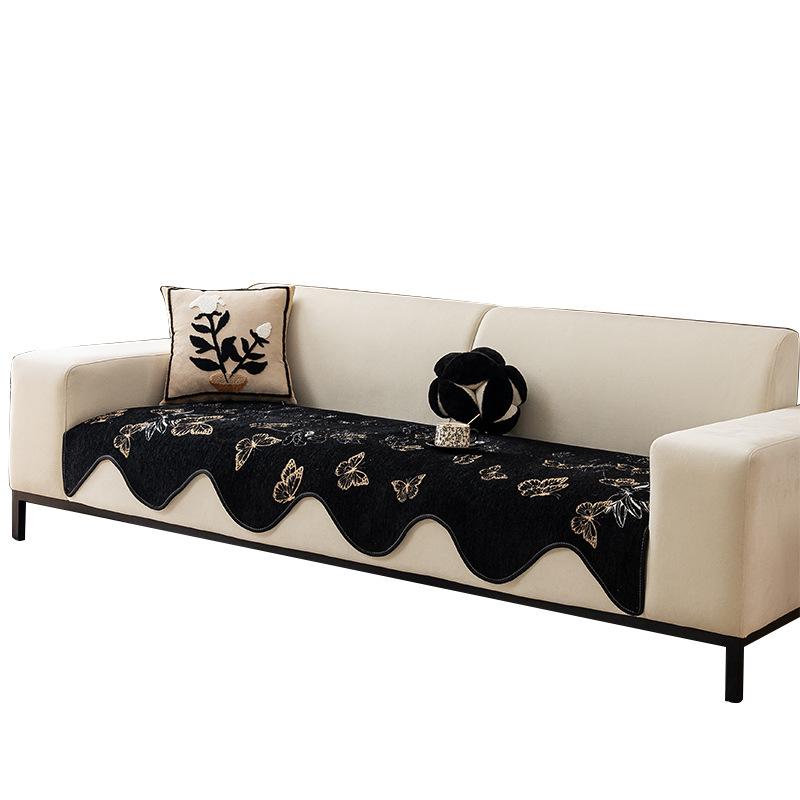 Universal Four-Season Special-Shaped Sofa Cushion Chenier Non-Slip Leather Sofa Cushion Light Luxury High-End Cover Cloth Towel Simple