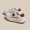Leather little white shoes women's shoes spring and summer 2025 new thick-soled heightening board shoes popular versatile sports and leisure shoes