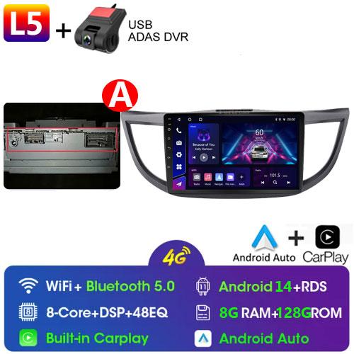 Android 14 For Honda CR-V CRV 2012 - 2015 GPS Carplay Auto Car Radio Multimedia Video Player Stereo WIFI 4G BT RDS 7862S