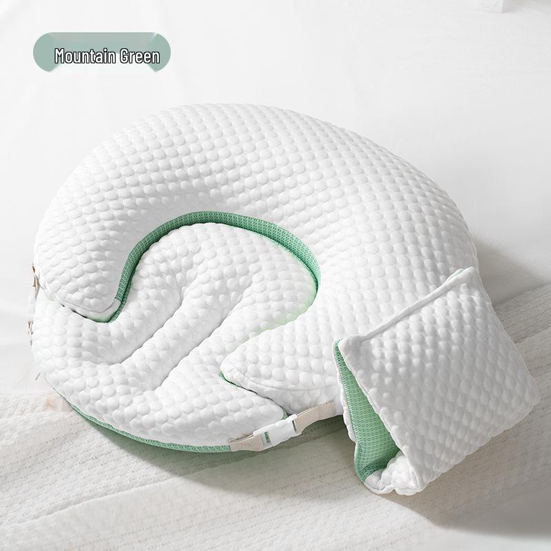 Cuscino per Allattamento e Gravidanza: Supporto Lombare Post-Parto, Cuscino Inclinato Anti-Rigurgito a Mani Libere