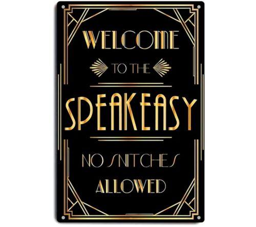 

Speakeasy Retro Metal Signs Retro metal Aluminum 20x30cm（7.8x11.8inch）