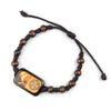 Religion Wood Rosary Bracelet For Men Square Colorful Jesus Virgin Mary Icons Charm Prayer Beads Chain Women Christian Jewelry
