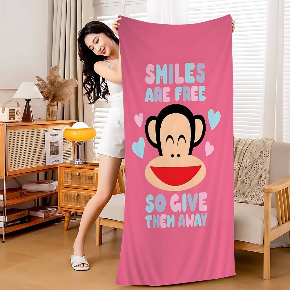 Logo P-Pauls F-Frank Beach Towel Colorful Bath Towels for Girl Microfiber Quick Dry Custom Sand Free Beach Yoga Spa Gym Pool