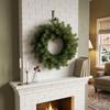 Snowy Christmas Pine Wreath Red Berries Plastic Frosted Pine Berry Wreath Evergreen Round Pine Needles Door Wreath