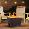 Fire Pit Black 50 X 50 X 38 Cm Steel