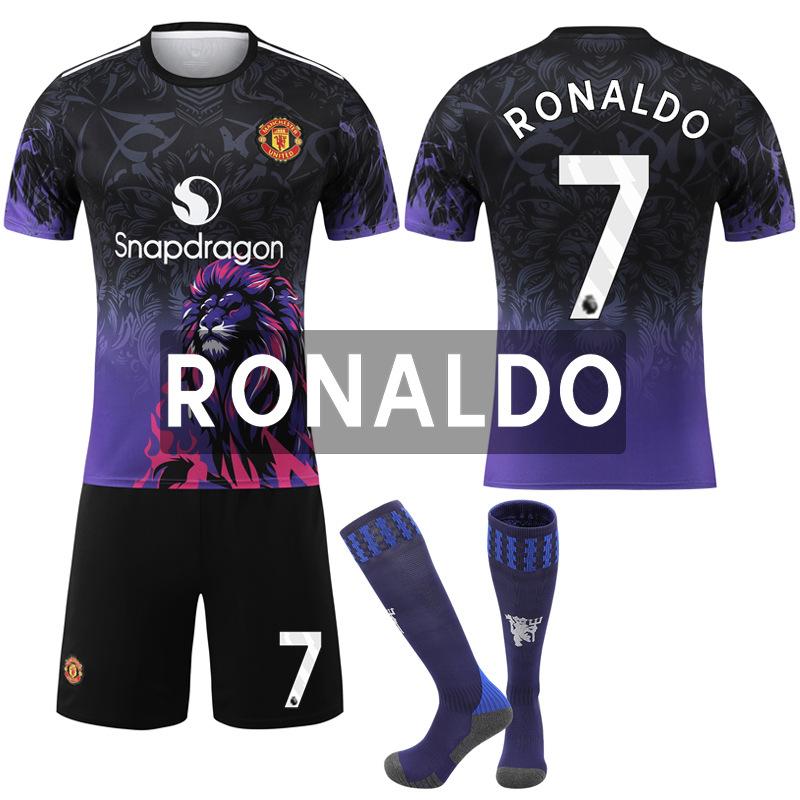 2526 Blue Purple Lion Pattern No. 17 Ganacho 16 Yadma Red Devils Special Commemorative Edition Football Suit Set