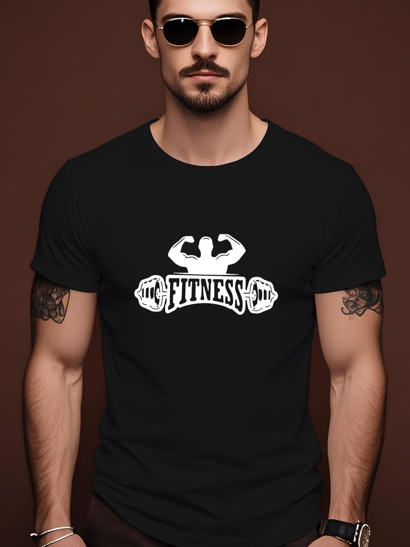Fitness Graphic Tshirt Graphic Tee - Casual Summer Crew N... XL