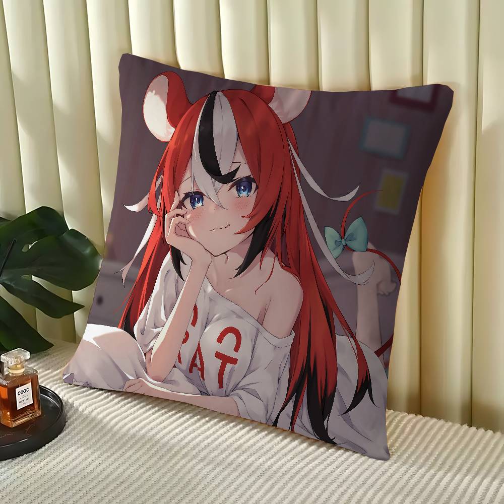 

Игра HololiveS Hakos Baelz 45*45см Наволочка для подушки Декоративная наволочка для подушки Домашняя наволочка для диванной подушки 16x16Inch