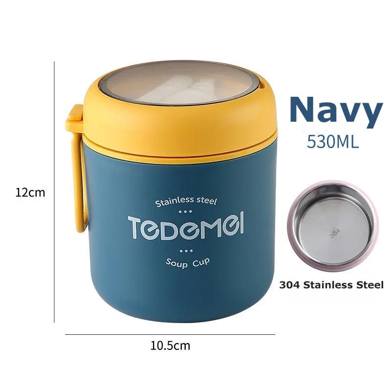 Stainless Steel Vaccum Cup Soup Lunch Box Storage Warmer Multi-Layer Food Container Office Food Thermal Jar Thermos Bento