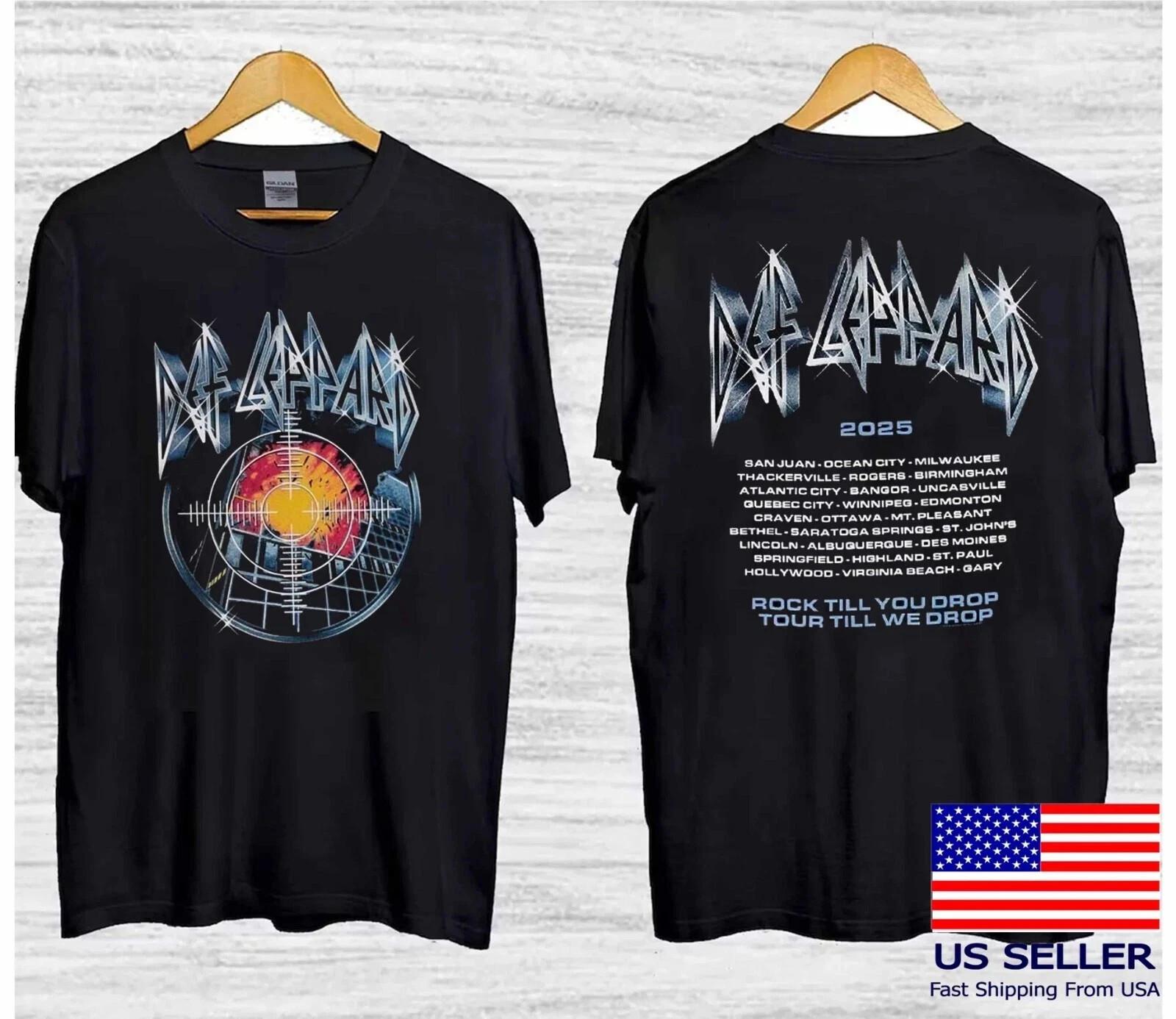 Def Leppard Pyromania Summer Tour 2025 Unisex T-Shirt Mens Womens Tees Top 3XL