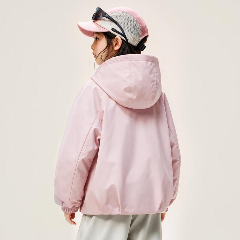 Girls' 90% White Duck Down Hooded Puffer Jacket