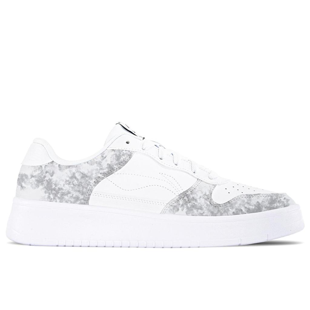 Li Ning Floating Boat Easy, Ink Dyed, Graffiti Abrasion Resistant Slip Resistant Low top Skateboard Shoes Men's AGCS419-1(Team1993-)