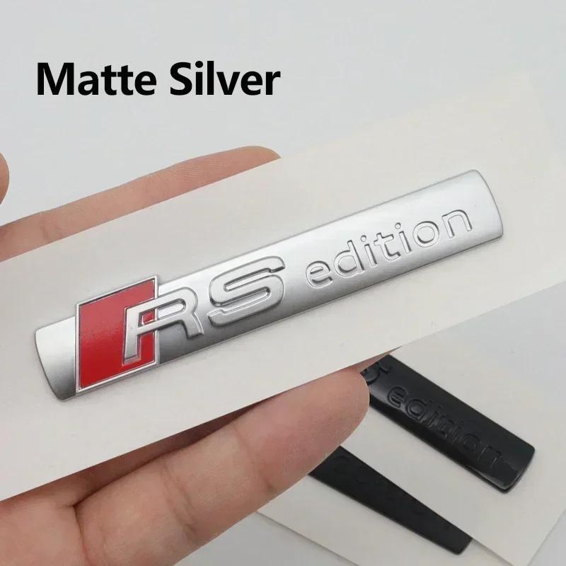 Alloy Car Body Fender Side Emblem Sticker Tail Trunk Badge for v1 RS Edition RS3 RS4 RS5 RS7 A3 A4 A6 Q3 Q5 Q7 TT S7 S6 S8