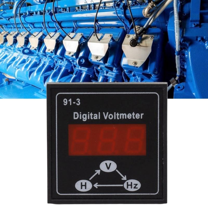 91 3 Digital Voltmeter For  Diesel Generator Set Accessories 220V 380V Single Phase 3 Phase Voltage Meter