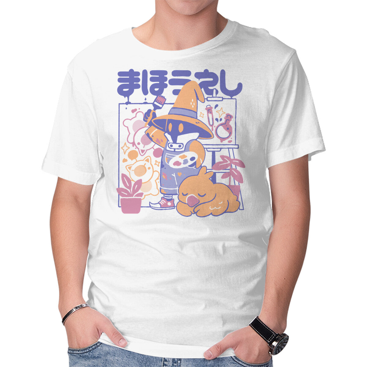 Unisex Crew Neck T-Shirt Artsy Mage Graphic Short Sleeve Casual Tee XXL