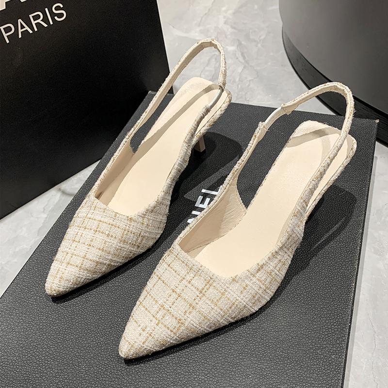 New Top Quality Women's Fashion Pumps Woman Pointed Toe High Heels Shallow High-heeled Shoes Female Sandals Zapatos De Mujer