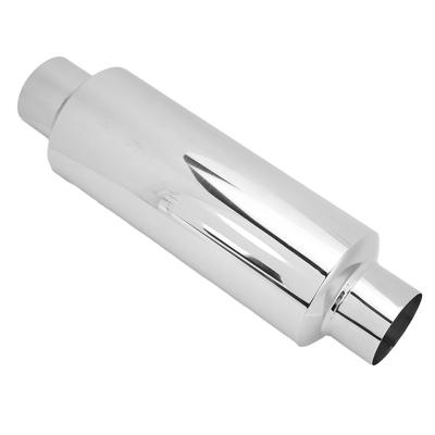 Auspuffschalldämpfer 2,5 Zoll, gerader Edelstahl-Schalldämpfer, Baumwolle, universell