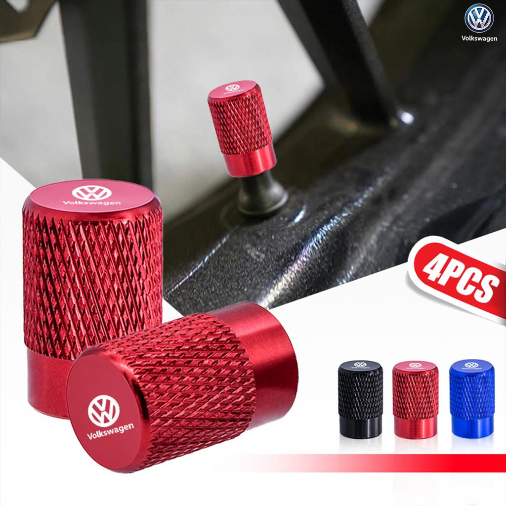 4PCS Aluminum Alloy Car Tire Valve Cap Dustproof Cover For Volkswagen VW Golf 7 MK5 Caddy Passat CC Polo MK6 Tiguan Arteon Jetta zo3