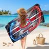 Montreal Canadiens Customized Name Text Beach Towel, Soft Absorbent Towel Beach Pool Travel Personal Gift
