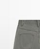 Masimodutti Denim Detail Wide Leg Cotton Pants