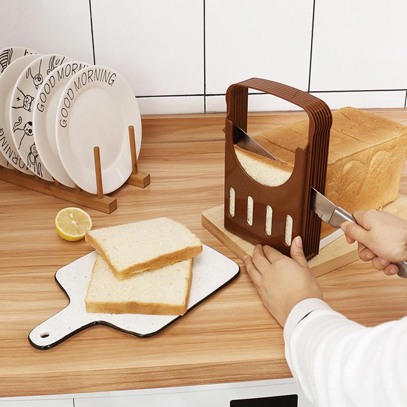 Verstellbarer Toastbrotschneiderständer Faltbares Laibschneidregal Backwerkzeug Schneidhilfe Kunststoffschneidwerkzeug Haushaltsküchengerät