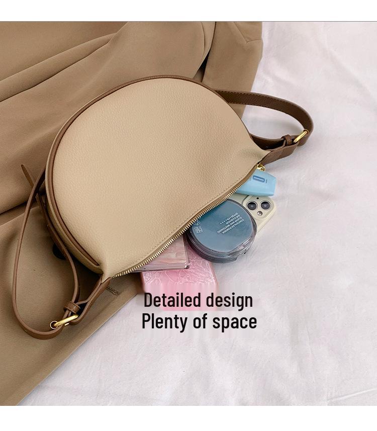 2025 Autumn/Winter Women's Versatile Soft Leather Dumpling Bag, Single Shoulder, Crossbody, Underarm Style