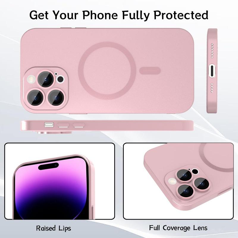 Husă Magsafe cu încărcare fără fir magnetică pentru iPhone 15 14 13 12 11 Pro Max Plus X XS XR 7 8Plus husă moale de protecție completă a obiectivului