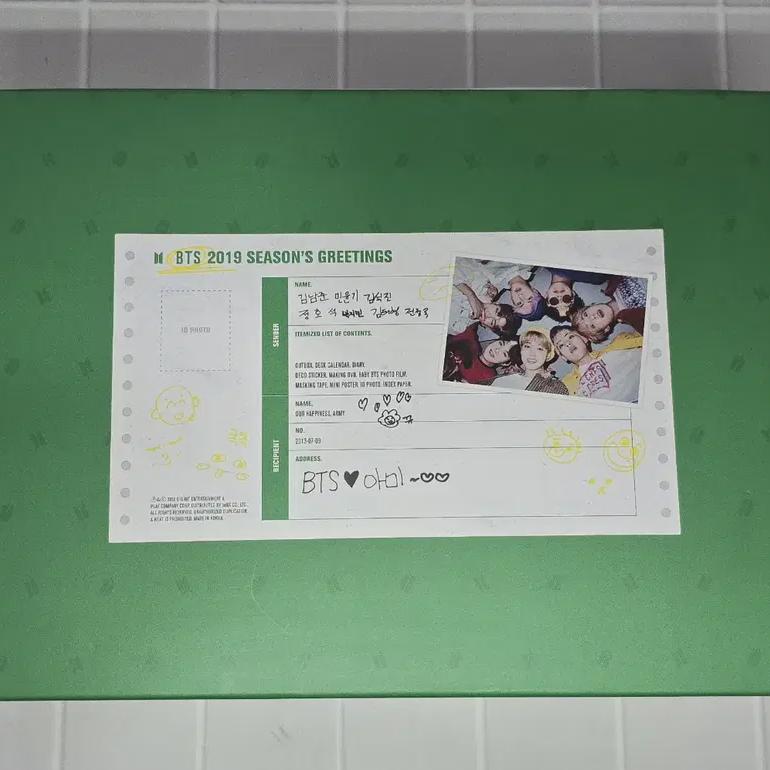 BTS 2019 Sezónní pozdravy Kompletní sada Včetně bonusu Včetně Suga Baby fotografie