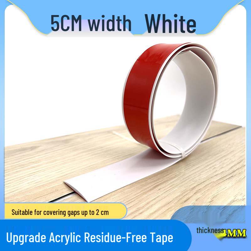 Self-Adhesive Wood Floor Trim Strip - Glue-Free Edge Divider for Doorway and Threshold Decoration
