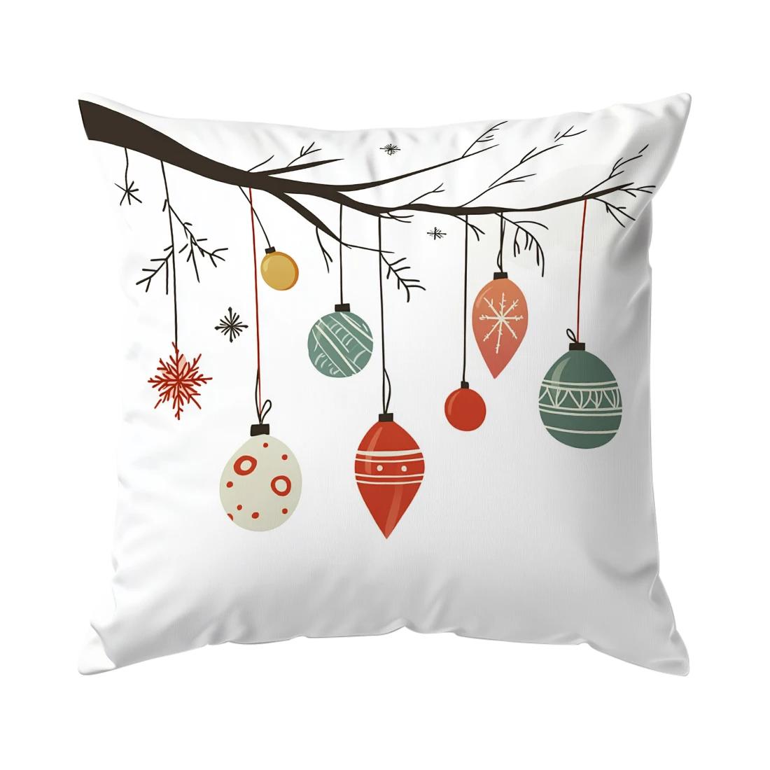 

Christmas ball decoration Cushions Pillowcase Cushion Cover Throw Pillow Sofa Decoration Pillowcover Home Car Decor