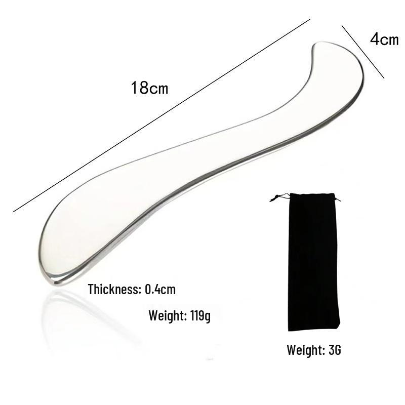 In-Stock Stainless Steel Facial Fascia Relaxation Massager Tool & Gua Sha Board