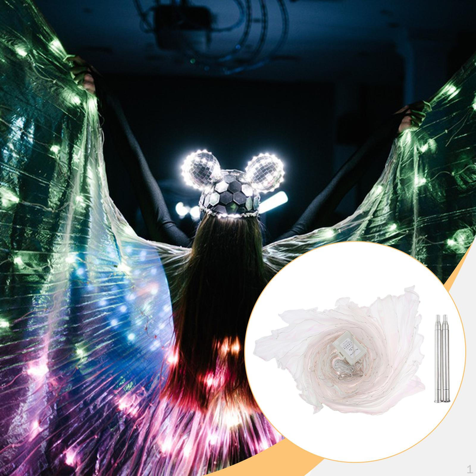 

LED Butterfly Belly Dance Costumes for Bar Performances Multi Light