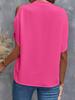 2026 Summer Women's V-Neck Off-Shoulder Top - Solid Color & Stylish