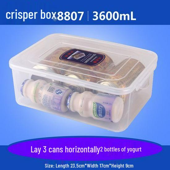 Food Grade Rectangular Plastic Storage Box with Lid - Freezable, Sealable Kitchen & Refrigerator Organizer