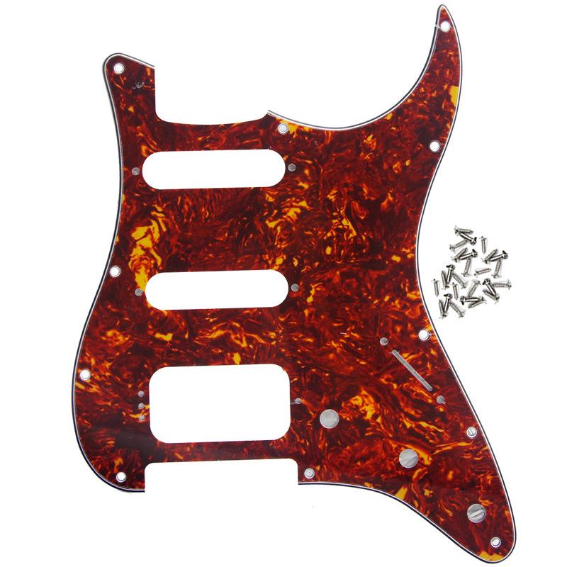 ST Elektrický kytarový pickguard SSH Panel z hliníkové fólie s duálními velkými kulatými otvory pro snímače