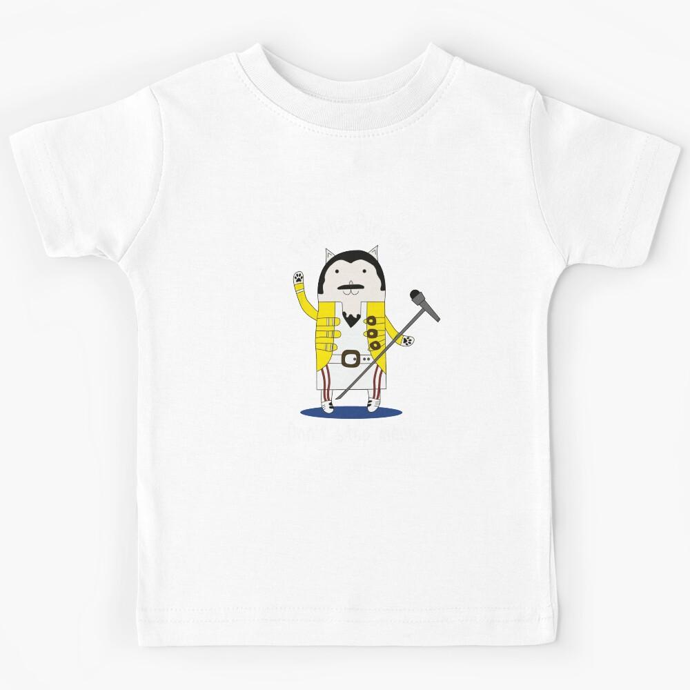 Freddie Purrcury MEOW Kitty Cat Freddie Mercury Kids T-Shirt 130