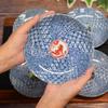 Waza no Kura Plate Set Stylish Kutani Ware Medium Plates of Period Painting Design Ceramic Japanese Tableware Serving Plates Made in Japan Perfect for