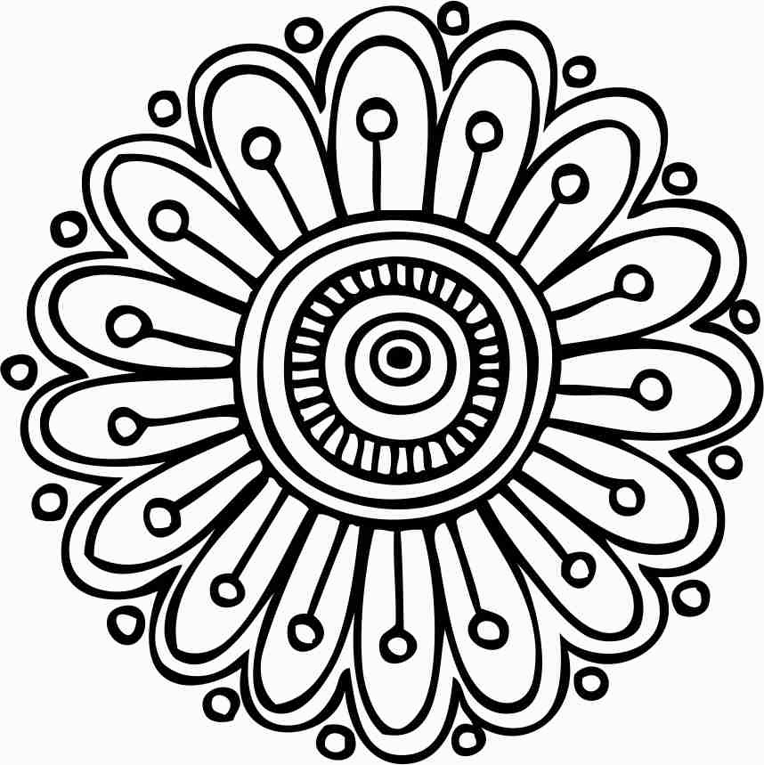 Printtoo Floral Mandala Holzstempel Scrapbooking Craft Textile Round Stamps-2