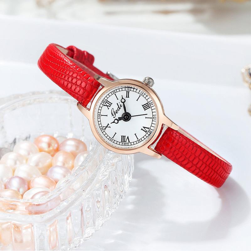 

Women s Watch Retro Small Girl Student Watches Niche High End Leather Strap Waterproof Ladies Fashion Quartz Wristwatches Gift
