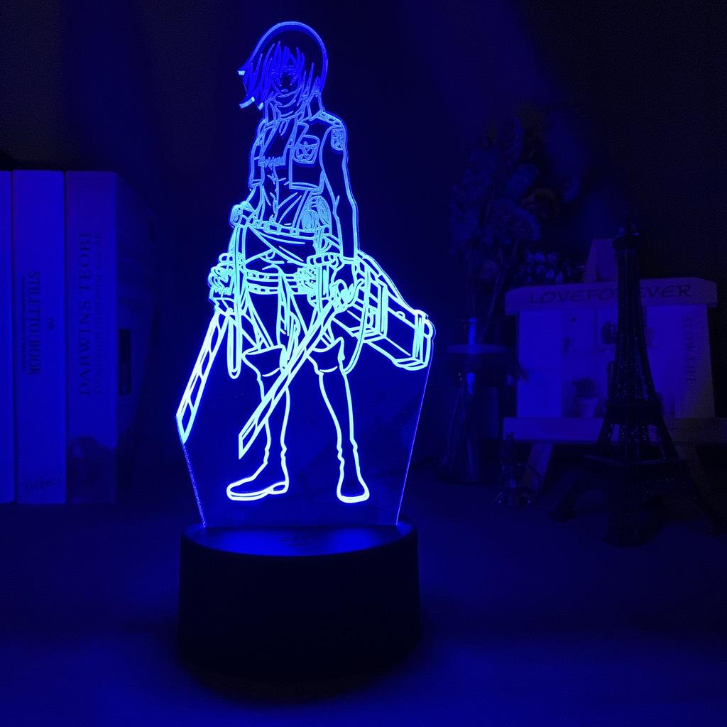 Attack On Titan Levi Mikasa Eren USB 7 Colors LED Night Light