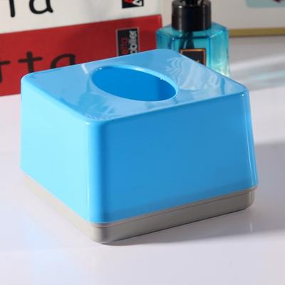 Design Semplice Scatola Porta Fazzoletti in Plastica Quadrata Monocolore Porta Tovaglioli Custodia Fazzoletti Durevole Uso Domestico