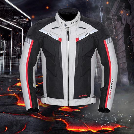 Motorcycle Jacket Contrast Color Fall Protection Unisex Waterproof Motorbike Riding Jacket for Spring