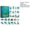 Sea Glass Marine Life Advent Calendar 2025 24 Days Christmas Countdown Calendar with 24 Realistic Ocean Ornaments Seaside Decor for Kids Collectors