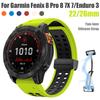 22mm 26mm Silicone Watch Strap For Garmin Fenix 8 Pro 8 E 7X 7/Tactix 8 7/Enduro 3 2/Instinct 2X Replacement Smart Watch Bands
