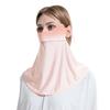 Summer Blush Anti-UV Sunscreen Ice Silk Face Mask for Women - Breathable Cycling Eye Protection