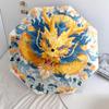 Golden Dragon  Pattern, Automatic Folding Umbrella, Portable and Foldable Design, 8 Ribs, a Christmas or Birthday Gift.