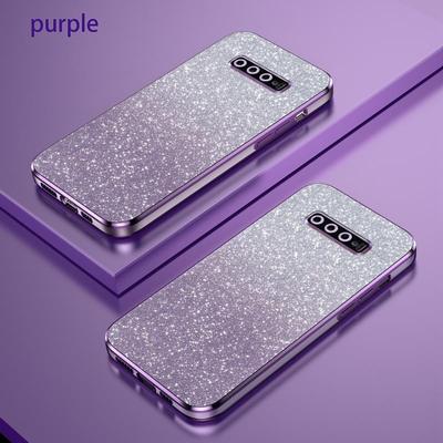 Luxury Gradient Glitter Plating Case For Samsung Galaxy S10 Plus Women Shockproof Soft Silicone Protect Back Cover S10plus S 10