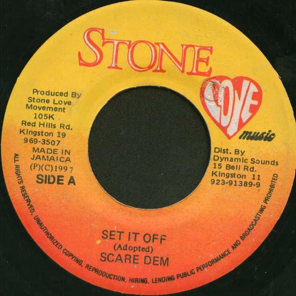 

7-дюймовая пластинка SCARE DEM CREW / OWEN REYNOLDS - Set It Off / Stampeed НИКАКОЙ Stone Love Musi 1997 Ямайка Регги, Ска и Даб Б/У