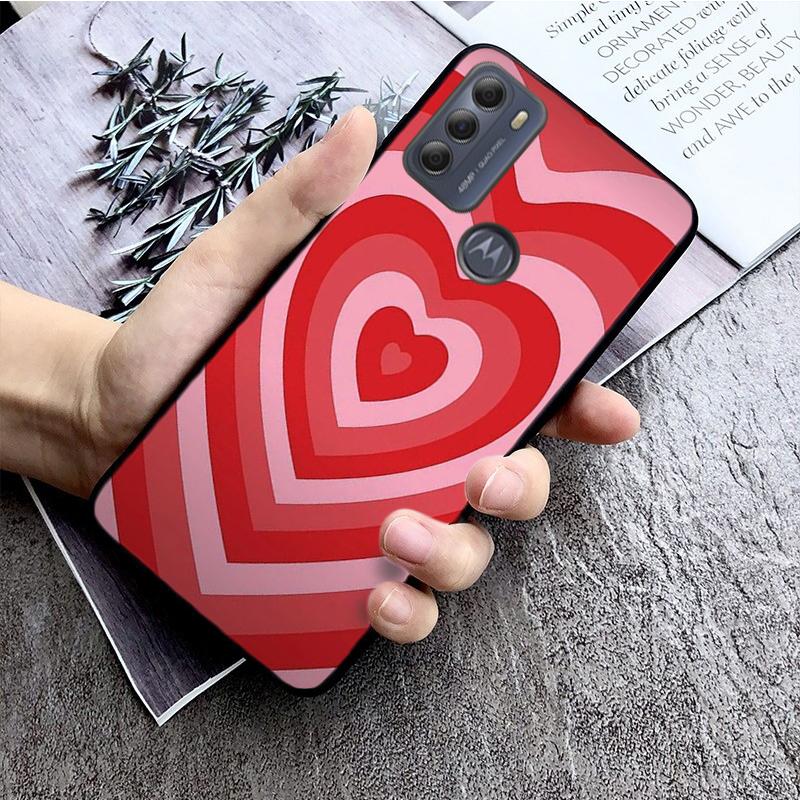 Latte Love Kaffe Hjerte Deksel for Motorola Moto Edge 20 Edge 20 Lite E7 Power E40 E20 One Action G10 G Play G22 G52 G60 E32 G8