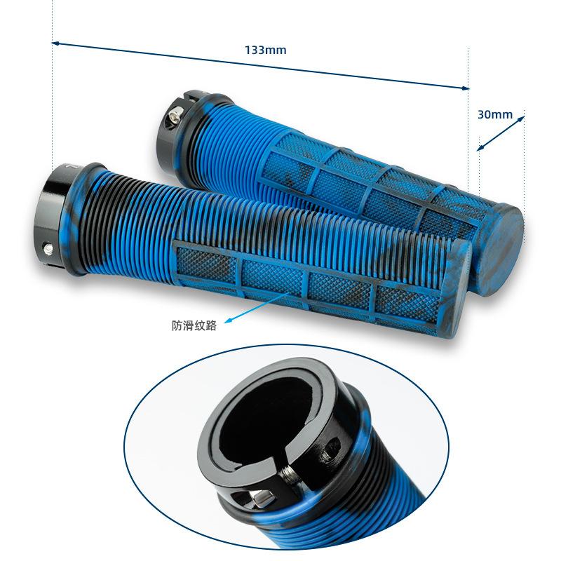 Folding Bike Grips Lock On Bicycle Cuff Anti-Slip Shock-Absorbing Mountain Bike Handles Cover Mtb Bmx Bar Grip Bicycle Fist Part